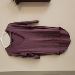 Women's Express v-neck tunic, size medium, color purple